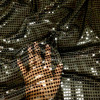 Tecido Paetê Laminado Preto e fundo Preto 100% poliester Larg. 100cm - Conserv1-H/2-2/3-3/4-3/5-4/6-1 - 1