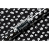 TECIDO ADESIVO Patinhas Brancas Fundo Preto 100%ALG 47cm x 1,00cm - 1