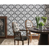 Tecido para Parede Wall Decor Farah Preto Larg.140cm 72% algodao/28%poliester de R$ 37,90 por - 3