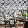 Tecido para Parede Wall Decor Farah Preto Larg.140cm 72% algodao/28%poliester de R$ 37,90 por - 2