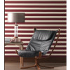Tecido para Parede Wall Decor Liam Listrado Vermelho Larg.140cm 72% algodao/28%poliester de R$37,90 por - 2