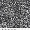 Tecido Tricoline Est  Floral Branco e Preto Largura 150cm 100%Algodão ref.5201G01 - 2