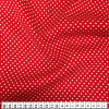 Tecido Viscose Estampa Poá Branco Fdo Vermelho Largura 140cm 100%Viscose 104gr/m2 - 1