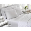 JOGO CAMA CASAL PERCAL 180Fios UNIQUE Liso Branco 140x190x30cm alt 100%ALGODÃO - 1